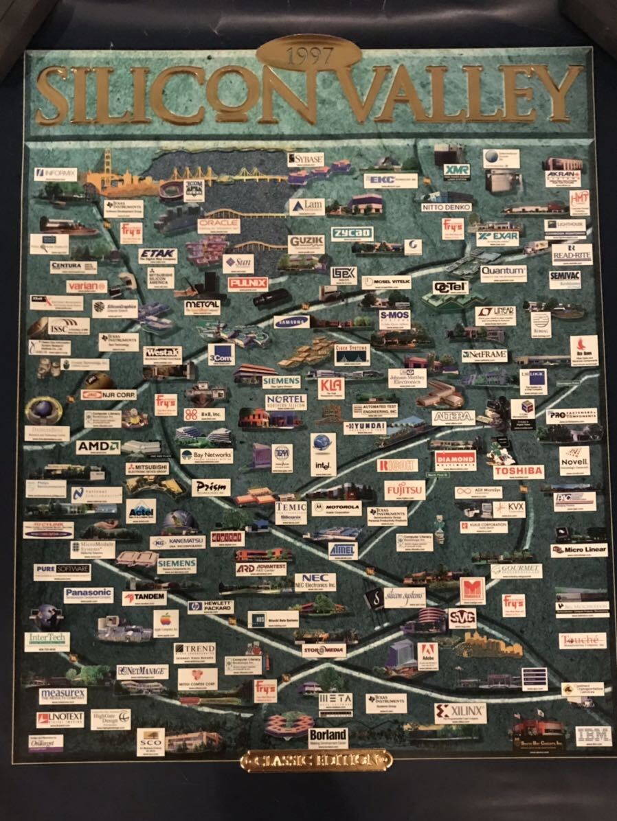 希少品 1997年製 シリコンバレー マップ＆カレンダー The Original Silicon Valley MAP and CARENDAR US製の画像2