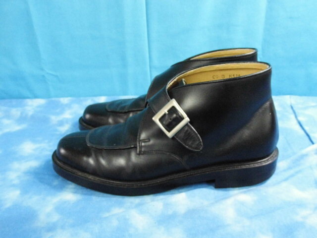 ◆The Kenford ケンフォード レザーシューズ 革靴 25.5cm ブラック モンクストラップ ビジネスシューズ メンズ