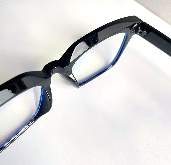 老眼鏡 +1.0 シニアグラス スクエア 太フレーム  ブルーライトカット  リーディンググラス 黒縁 ブラック
