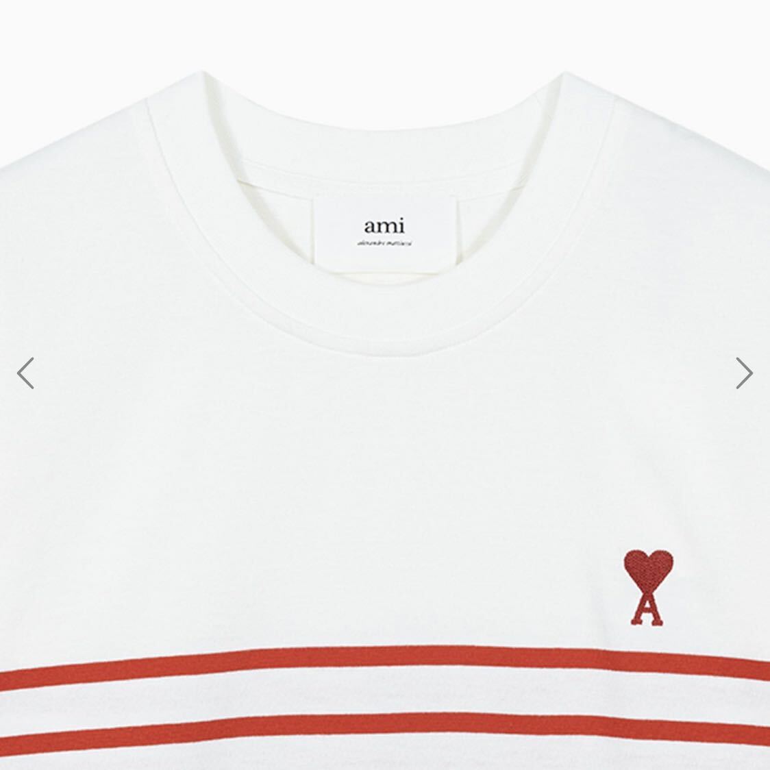 新品 AMI Paris DE COEUR アミパリス ボーダー ロングスリーブ T 新品 AMI Paris DE COEUR アミパリス ボーダー ロングスリーブ T