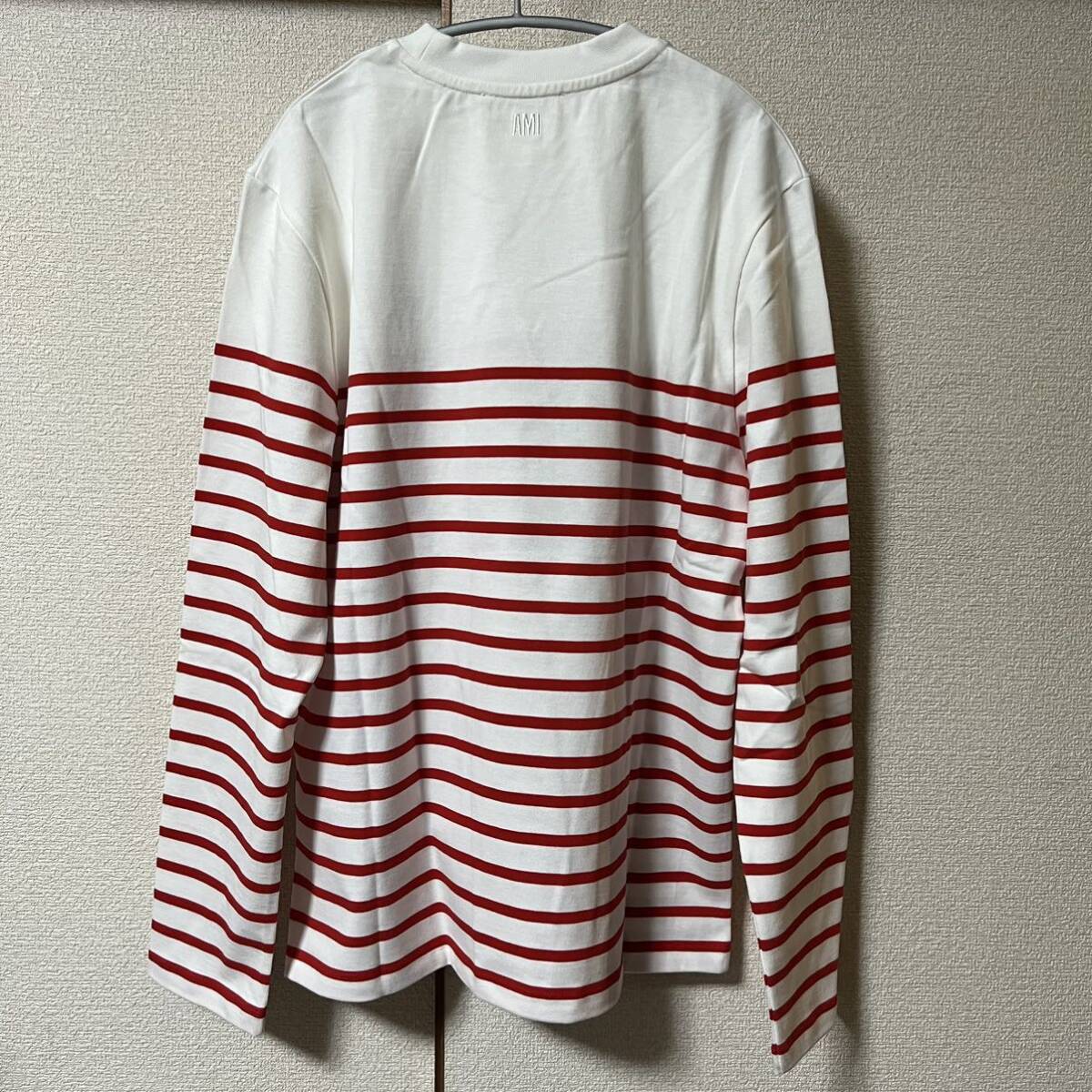 新品 AMI Paris DE COEUR アミパリス ボーダー ロングスリーブ T 新品 AMI Paris DE COEUR アミパリス ボーダー ロングスリーブ T