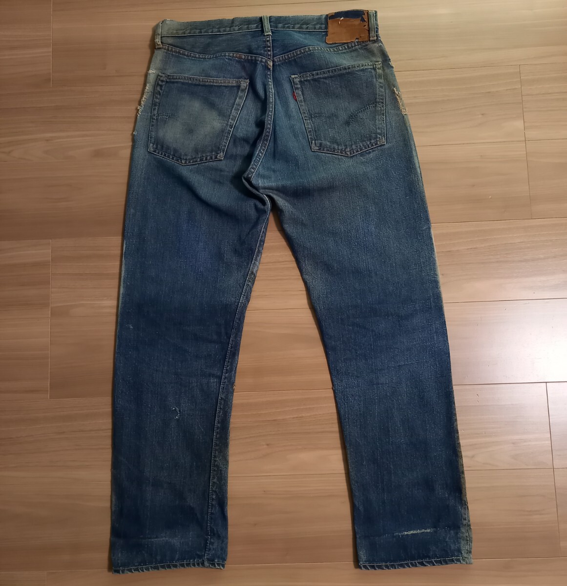 SpecialビッグE505赤耳Vステッチ リーバイスLevi'sオリジナル ビンテージUSA製 デニムbigEダブルネーム(検501革パッチww2片面XX大戦66濃紺_画像6