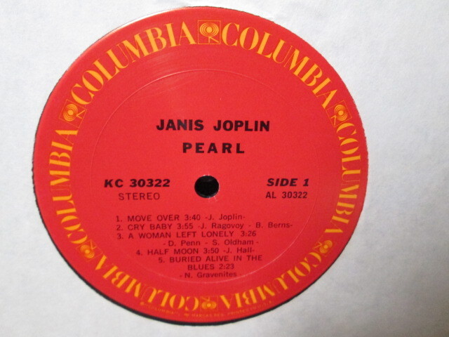 US-original KC 30322 MAT:2D/2D Pearl (analog) Janis Joplin アナログレコード vinyl_画像9