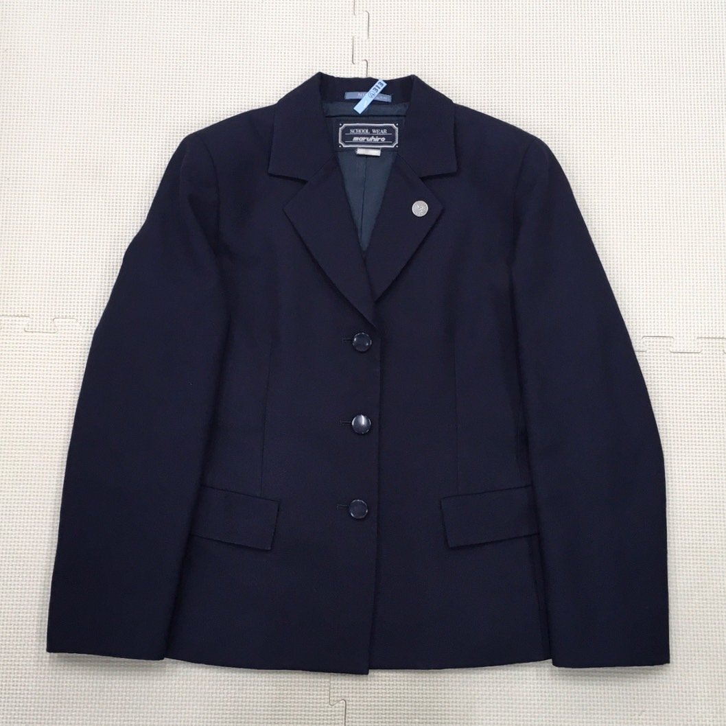 A650/L(中古)埼玉県 川越女子高校 女子制服7点 /160A/W66/校章付/ブレザー/ベスト/スカート/maruhiro/NIKKE/紺/冬服/夏服/学生服/卒業生品_画像2