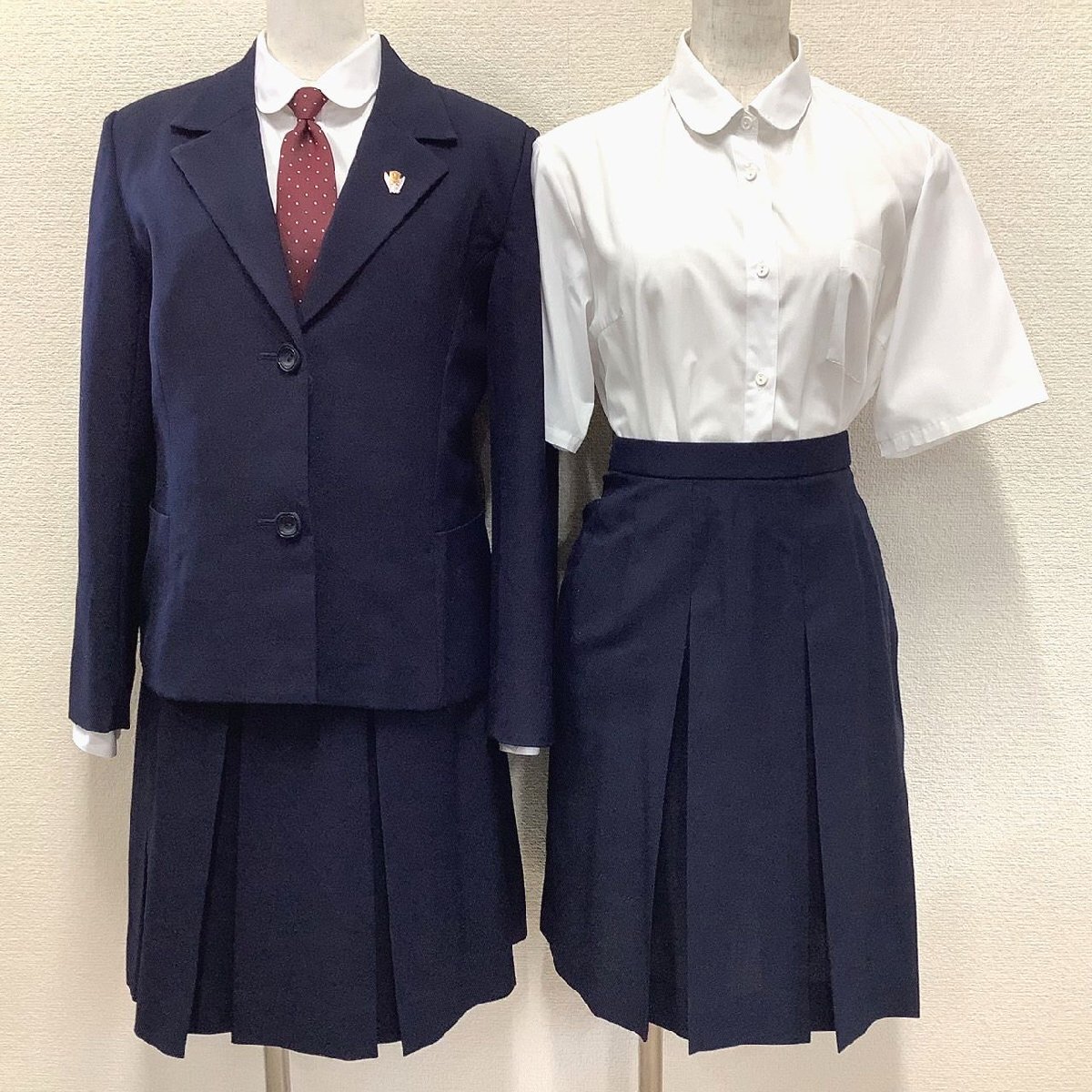 I519/Y(中古)福島県 会津工業高校 女子制服7点 /旧制服/校章付き/ I519/Y(中古)福島県 会津工業高校 女子制服7点 /旧制服/校章付き/