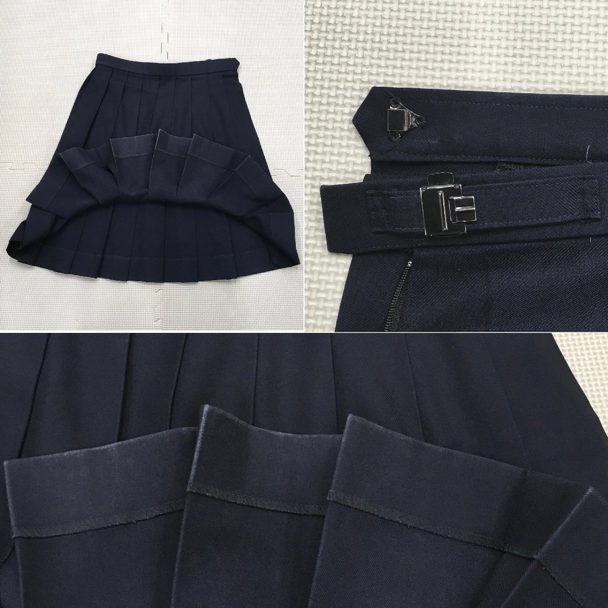 A637/L(中古)東京都 清瀬高校 女子制服4点 /M/W63/校章付/ブレザー/ブラウス/スカート/ネクタイ/hers heart/冬服/冬用/学生服/卒業生品_画像6