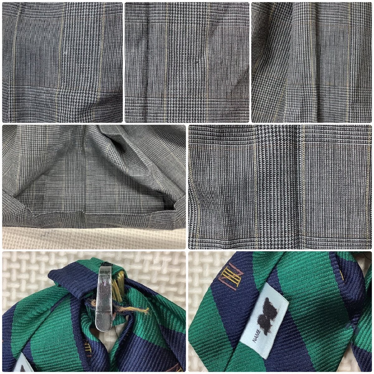 I531/L (中古)埼玉県 新座市立第三中学校 女子制服4点 /指定品/5/W66/丈57/夏ベスト/夏スカート/ブラウス/チェック柄/夏服/高校/卒業生品_画像10