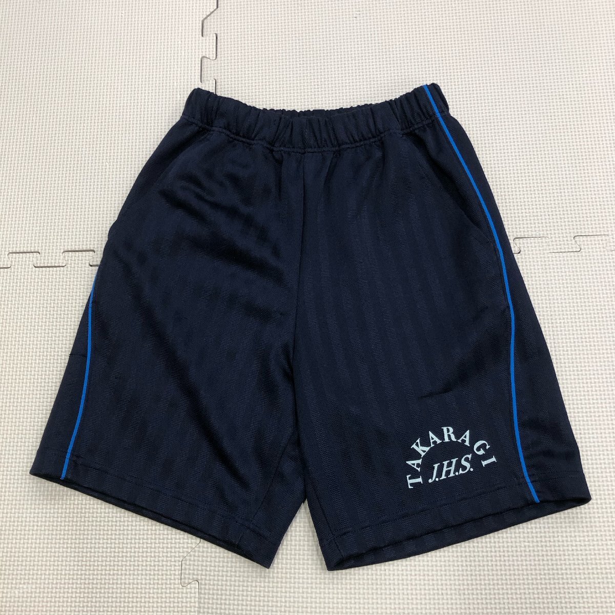 M592/T1051( used ) Tochigi prefecture . tree junior high school gym uniform 2 point / designation goods /S/ long sleeve / shorts /WINYARD/ navy blue series / jersey / physical training put on / man . raw ./. industry raw goods 