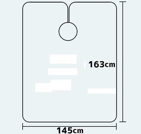 散髪ケープ ヘアーエプロン 散髪マント ガウン 防水 ヘアカラー 静電気防止 両面 ブラック  大きいサイズ