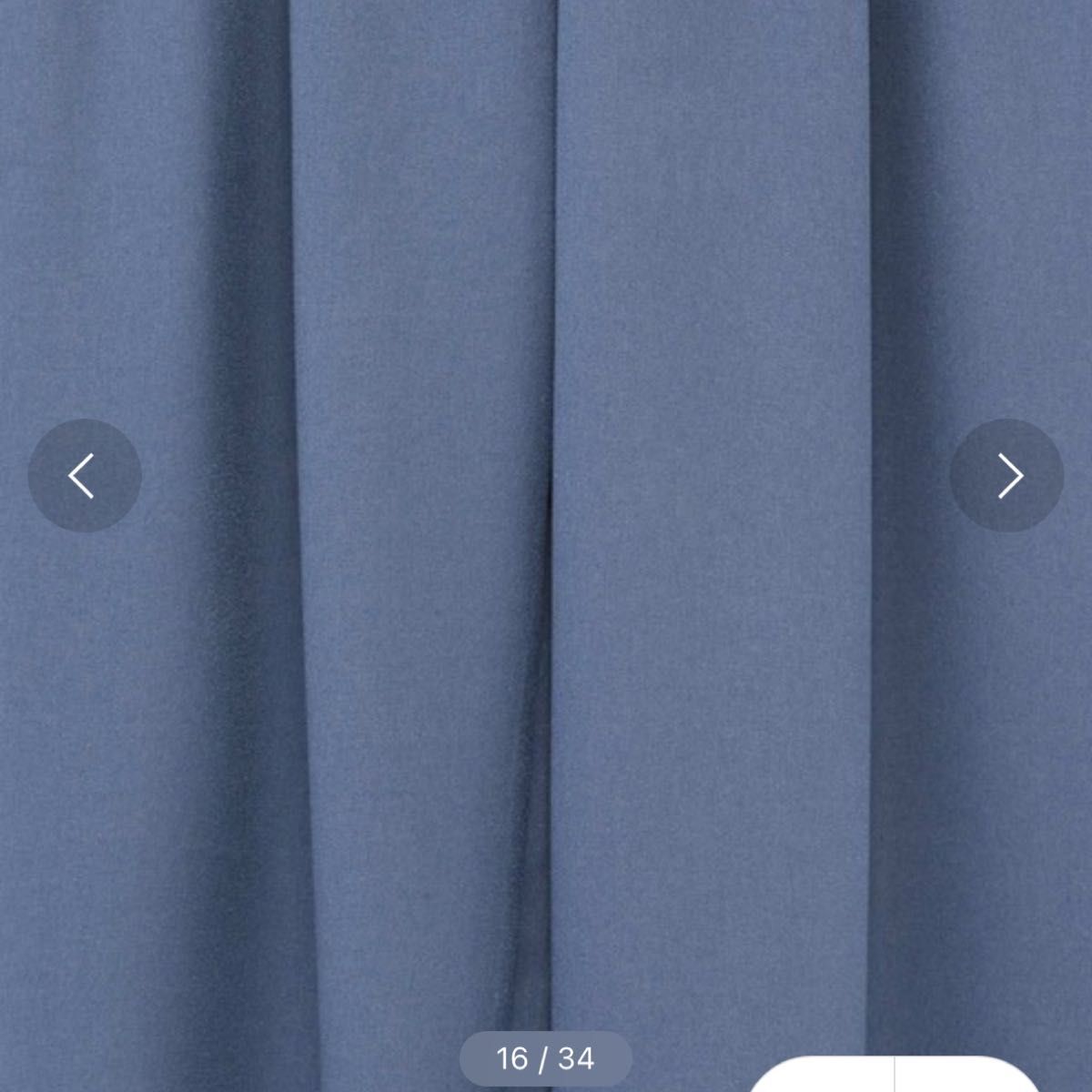 【セットアップ】タック入りスラックス 青 ブルー ネイビー S カラーパンツ スーツ オフィスカジュアル Heather ヘザー