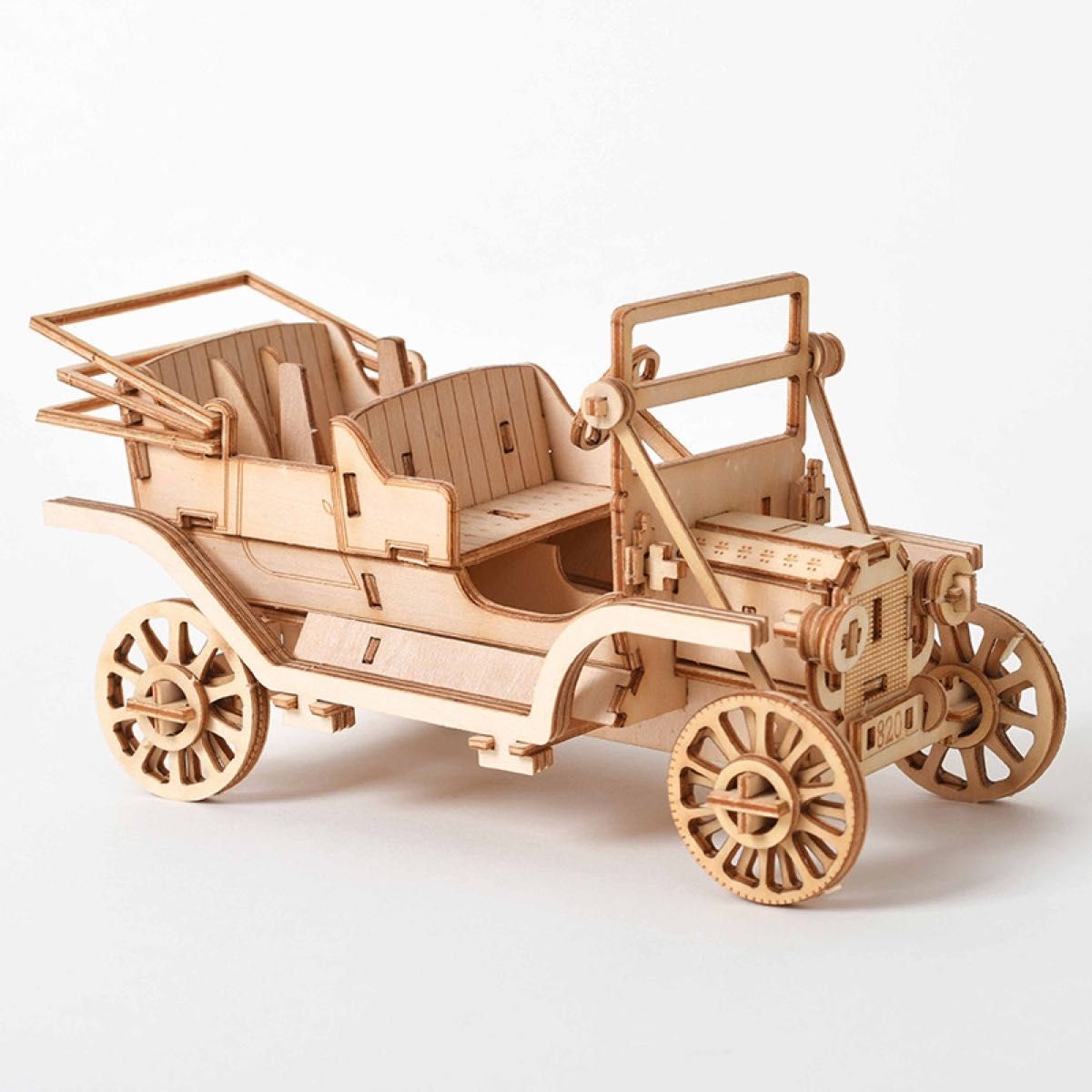 DIY 3D 模型組立 ウッドクラフトキット クラシックカー 自由研究 夏休み 小学生 中学生 工作 木製立体パズル 組立キット