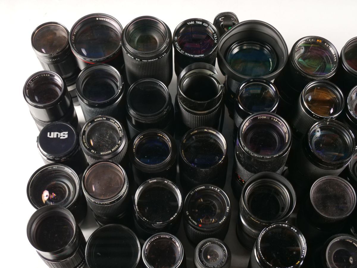 40 Canon Nikon Pentax Olympus Minolta other MF zoom lens summarize together large amount set 4 mouth 