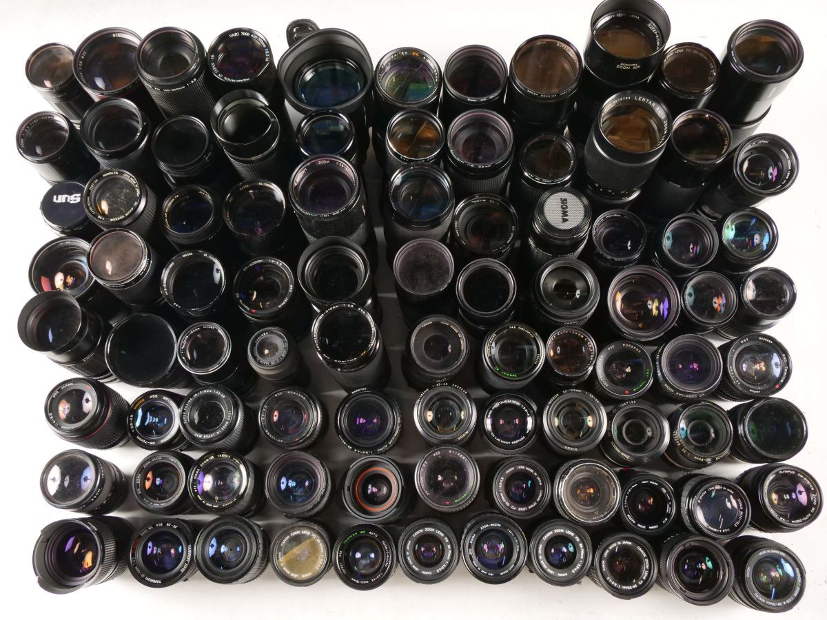 40 Canon Nikon Pentax Olympus Minolta other MF zoom lens summarize together large amount set 4 mouth 