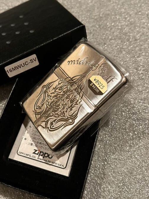 ★ZIPPO★【未使用】2006年製 初期アーマー Heavy Wall Armor Case midnight wolf ミッドナイトウルフ 深彫り 両面加工 ジッポーライター_画像1