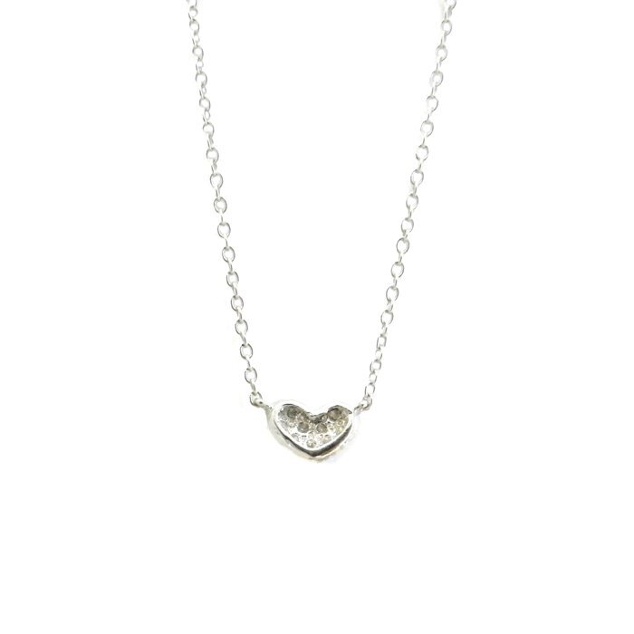  Folli Follie (Folli Follie) 10K diamond necklace heart motif 0.05ct 1.2g white gold 10 gold accessory jewelry 