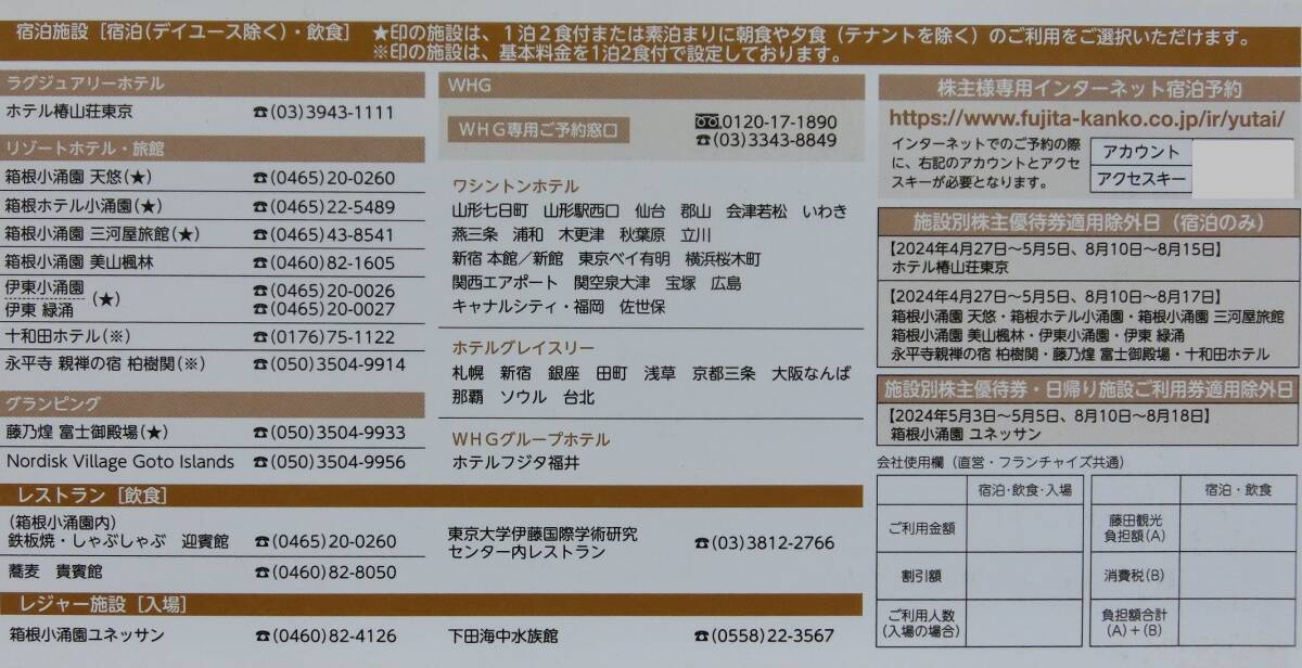 ～値下げ～■藤田観光 株主優待券 １枚 送料無料[自己紹介必読]■_画像2