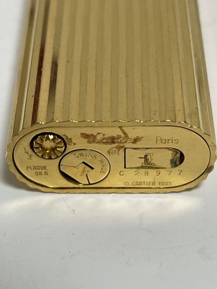 【1円スタート】Cartier ガスライター カルティエ ゴールドカラー ライター 喫煙具 箱付 動作未確認の画像4