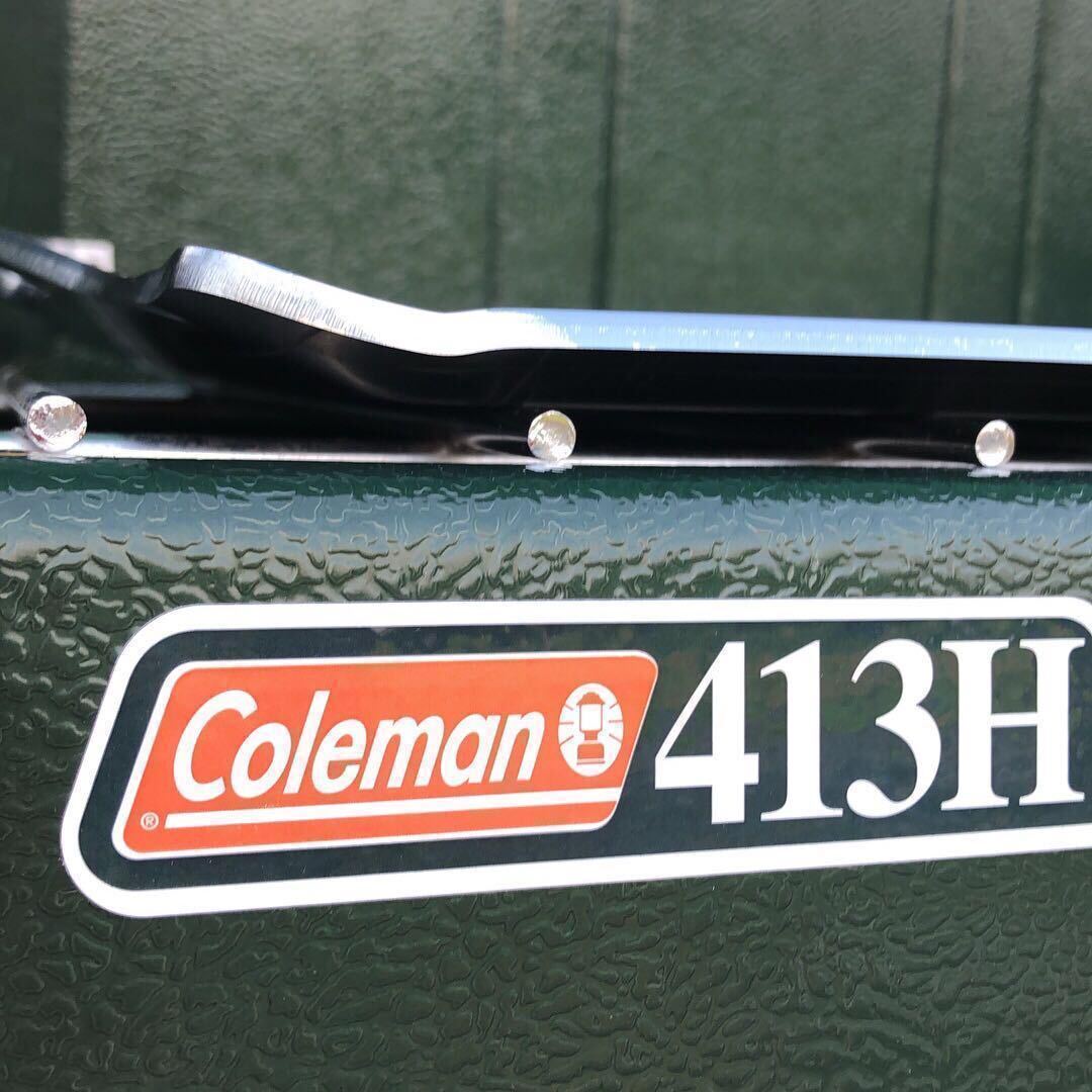 1円出品 コールマン 413Hパワーハウス ツーバーナー コンロ 板厚3.2mm鉄板 バーベキュー鉄板 BBQ アウトドア キャンプ 調理用品 黒皮鉄板 の画像2