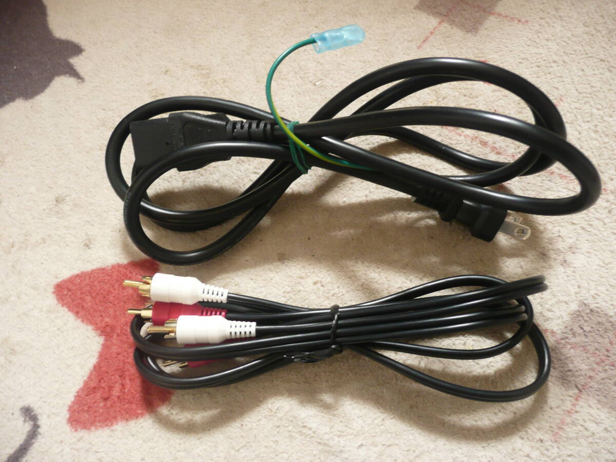 未使用品・テクニクス Technics SL-1500Cに付属の電源ケーブル・フォノケーブルセットの画像1