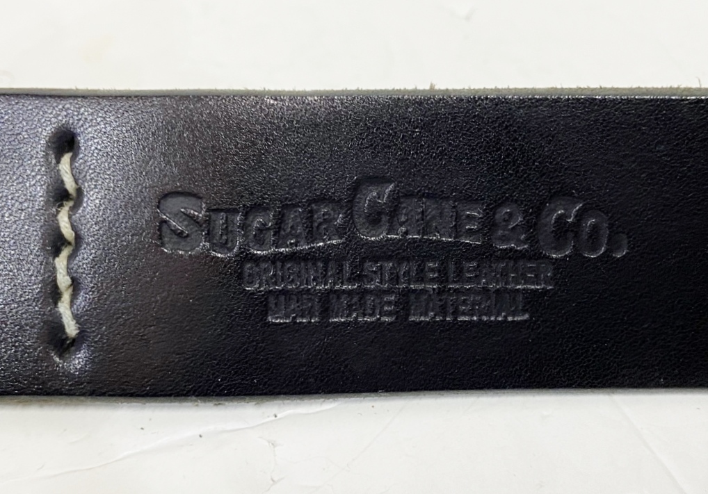 サイズ32◆日本製 SUGAR CANE シュガーケーン レザーベルト ブラック 肉厚 東洋エンタープライズの画像8
