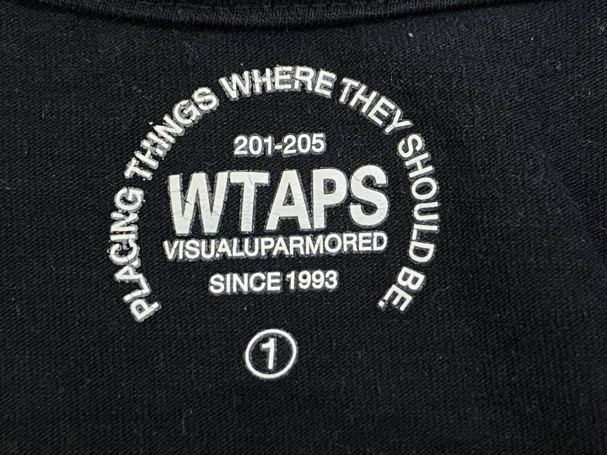 1サイズ◆WTAPS｜ダブルタップス WTVUA ロゴ Tシャツ Black 黒_画像6