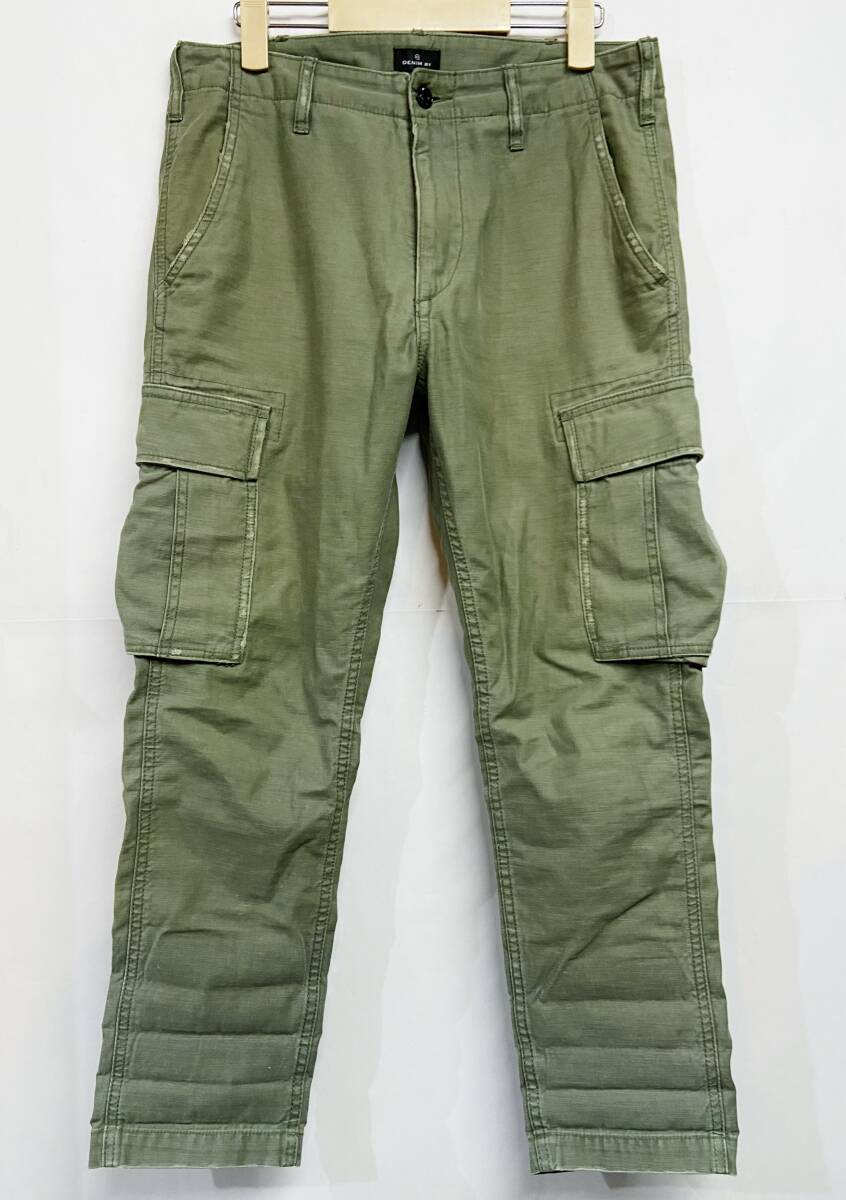 28インチ◆DENIM BY VANQUISH & FRAGMENT｜デニムバイヴァンキッシュアンドフラグメント カーゴバンツ Olive オリーブ_画像1