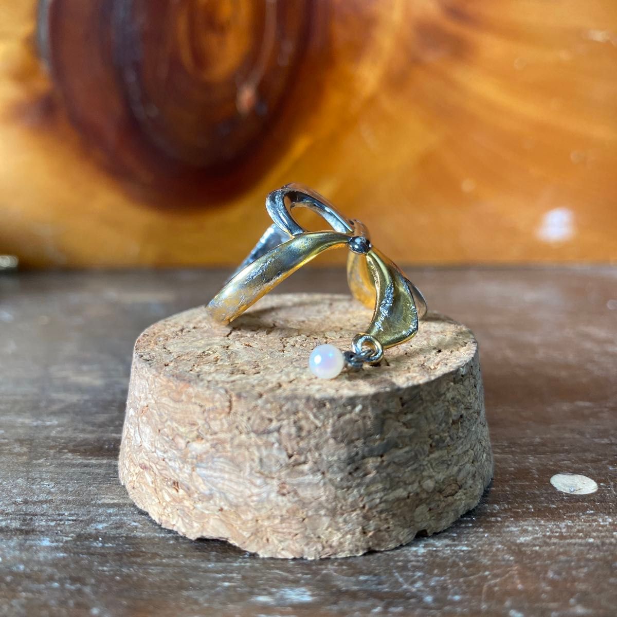 ハンドメイドリング　シルバーアクセサリー　スプーンリング　手作り指輪　指輪