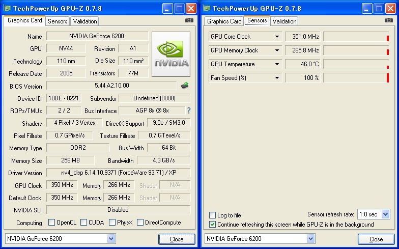 [AGP] NVIDIA GeForce 6200 256MB 64bit 350-267_画像5