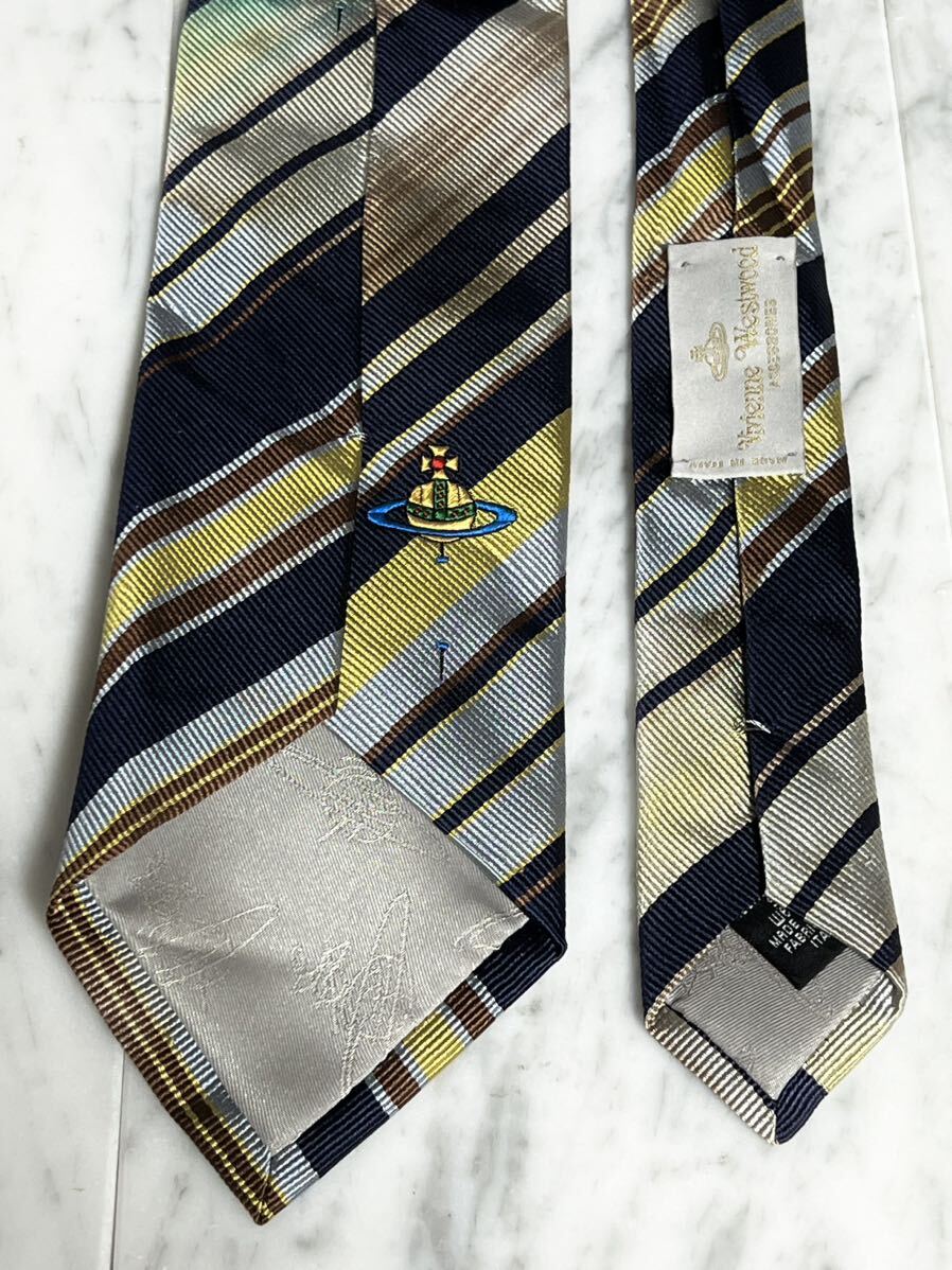 699 иен ~ Vivienne Westwood галстук o-b рисунок полоса многоцветный 