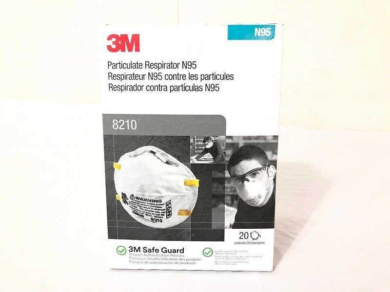 [ new goods ]3M 8210 N95 disposable dustproof mask protection mask 20 piece insertion ×8 box the smallest particle for mask (120) *BD16AK-W#24