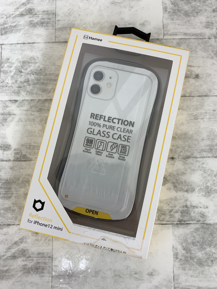  iFace Reflection iPhone 12 mini ケース クリア 強化ガラス (グレー) iPhone 12 mini専用・グレー_画像2