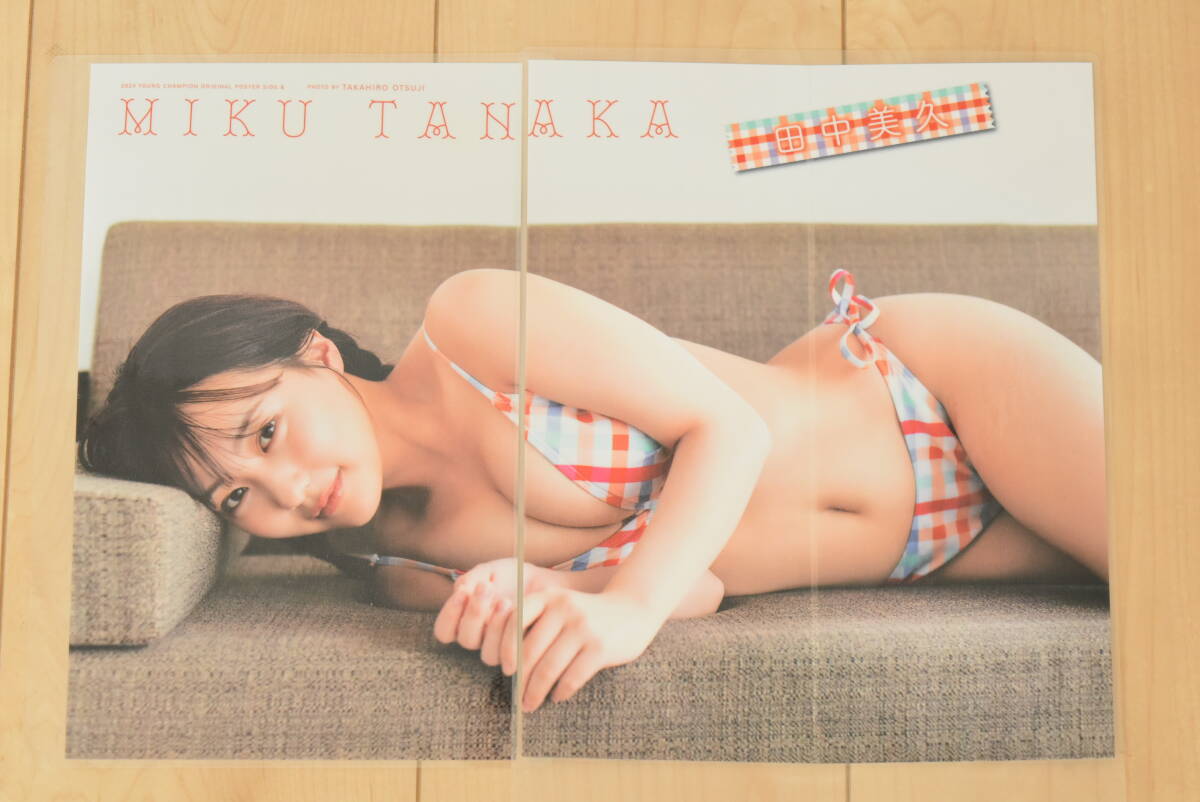 田中美久 ラミネート加工 ヤングチャンピオン 切り抜き 両面ポスター F018の画像1