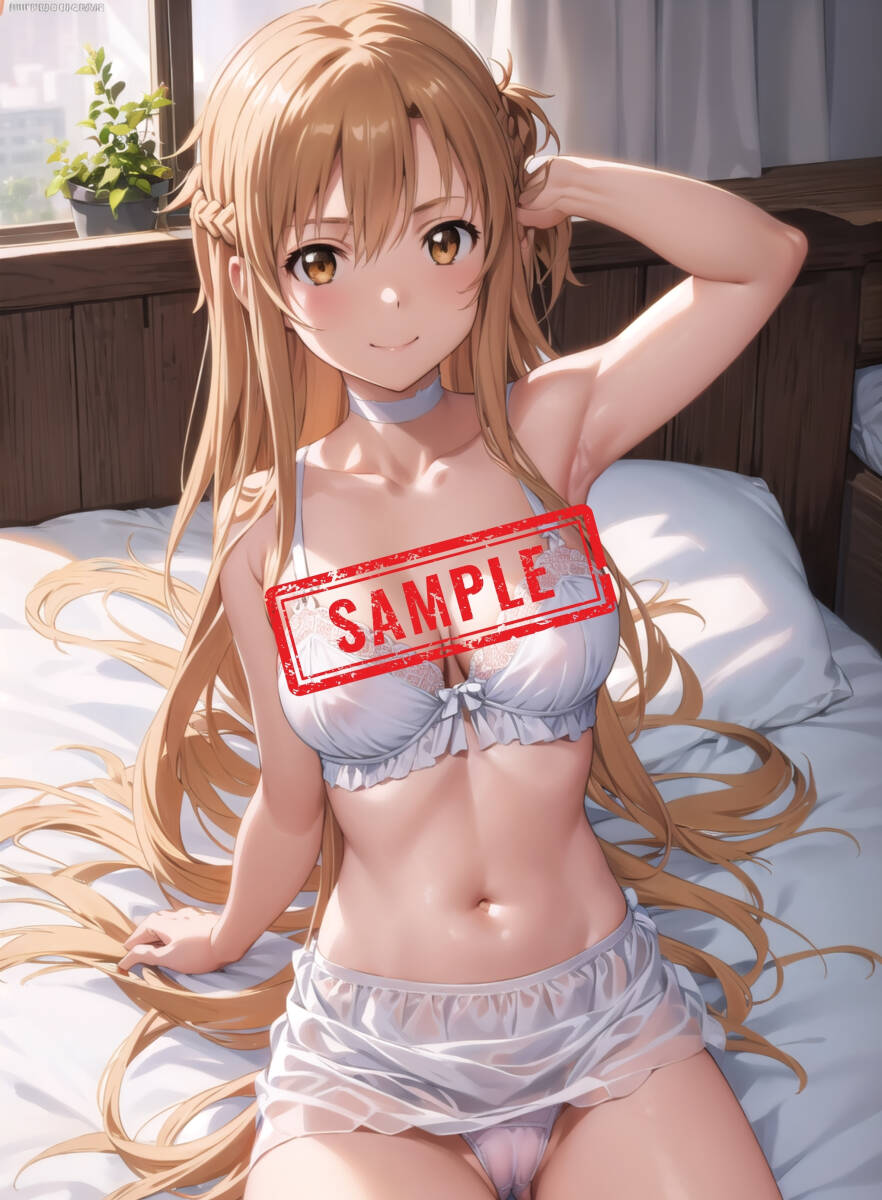 M068 結城 アスナ ＳＡＯ ソードアート 高画質 高品質 A4サイズ アート ポスター セクシー 同人 アダルト 高画質 AI オンラインの画像1