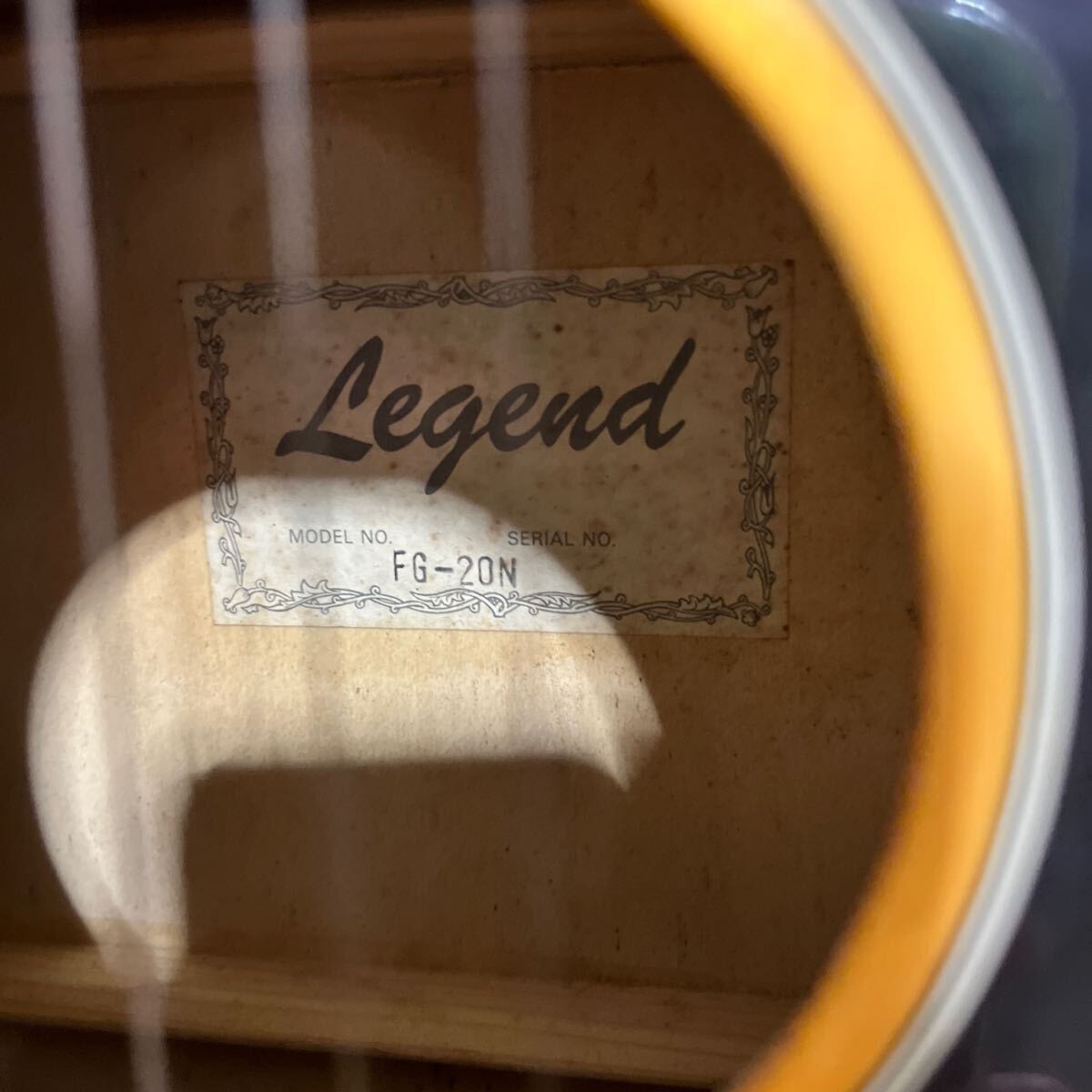 Legend レジェンド FG-20N アコースティックギター 弦楽器 アコギ ソフトケース付き 中古 趣味 練習 ※スタンドは付きません ④_画像3
