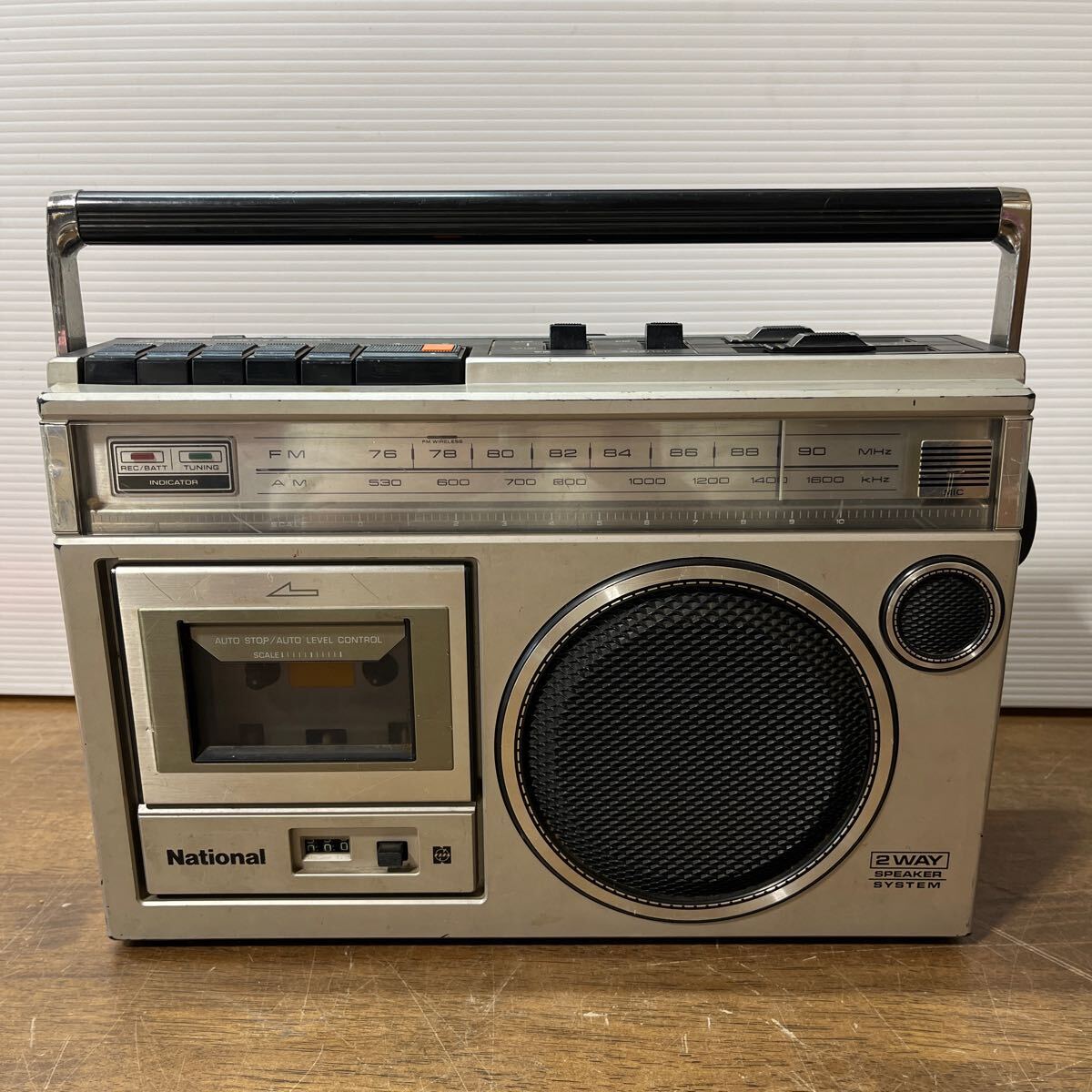 National ナショナル ラジカセ 2WAY SPEAKER SYSTEM RX-1650 中古 現状品 昭和レトロ ラジオカセットレコーダー (1-3の画像2