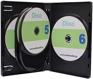 22mm厚6枚収納 DVDトールケース ブラック 4個G DVD/CD/Blu-rayDiscを6枚収納ケー_画像1