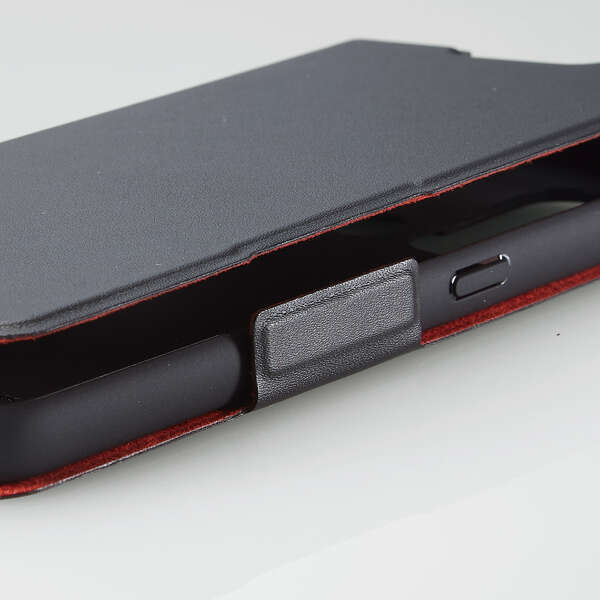エレコム OPPO Reno5 A 手帳型ケース 高級感のあるソフトレザー素材 カバー カード ブラック 軽さを損ねない薄型・超軽量 磁石付 272の画像3