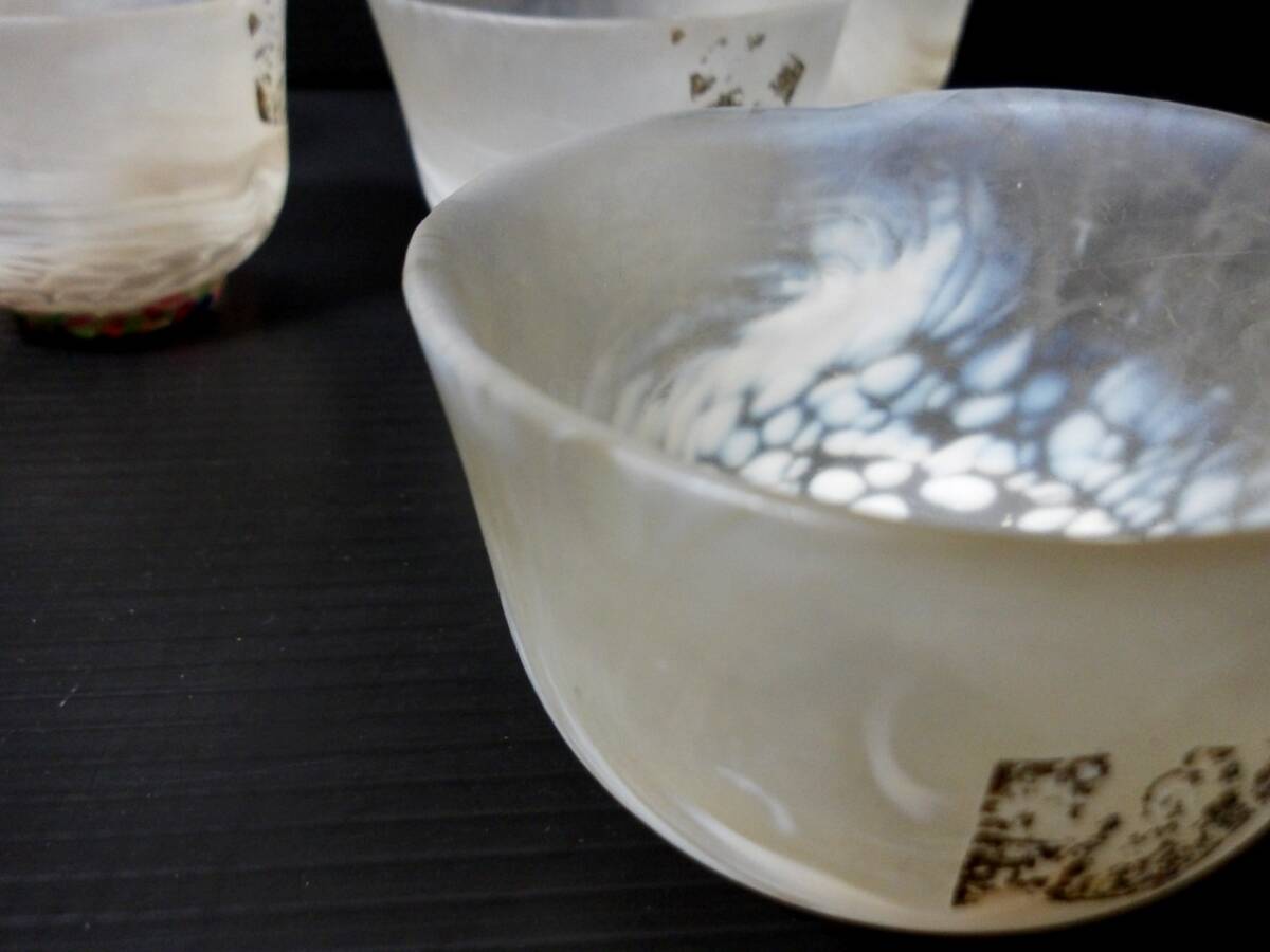 ガラス 器 小鉢 ボウル レトロ アンティーク 陶器 陶芸 VINTAGE JAPANESE TABLEWAREの画像8
