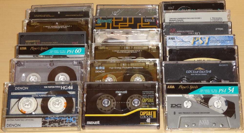 * used cassette tape approximately 80ps.@. extra case *
