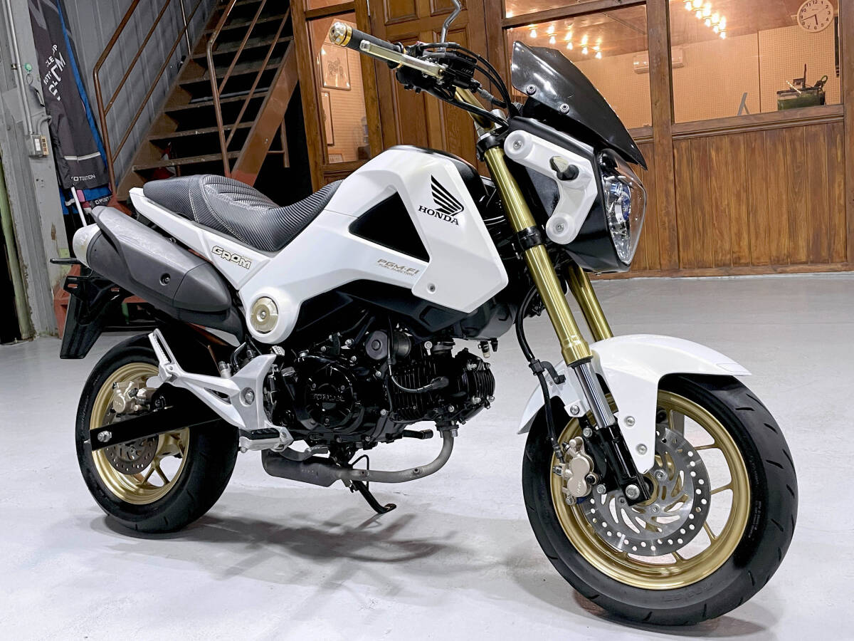 ★厳選特価★ グロム JC61 ★動画★ 低走行 スクリーン/LEDライト/USBポート/社外シート装備 4627 GROM125_画像5