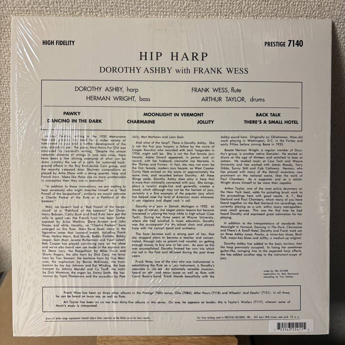 Dorothy Ashby Hip Harp レコード Frank Wess ドロシー・アシュビー LP vinyl アナログ jazz ジャズの画像2