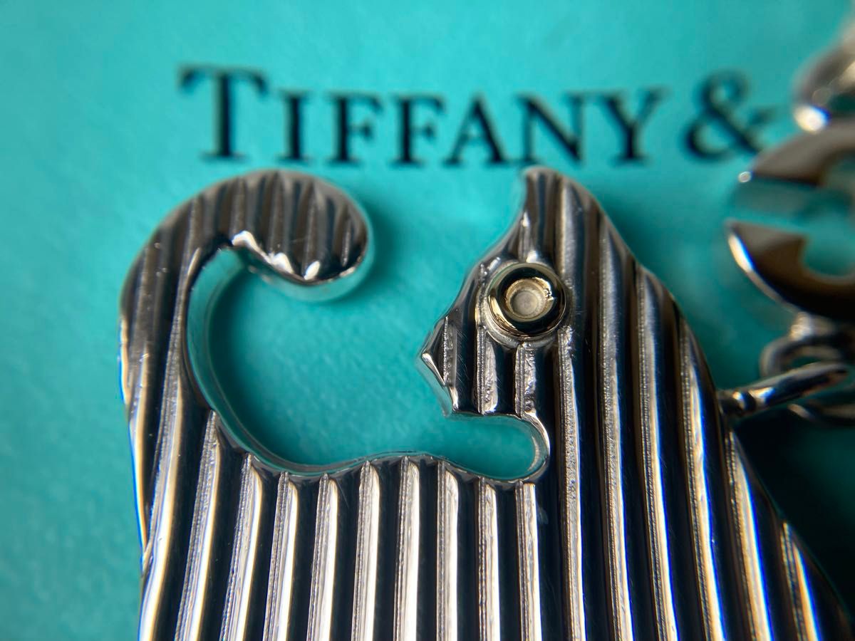 Tiffany＆co.  ティファニー　振り返るネコ　キャット　バッグチャーム　キーホルダー　シルバー　ゴールド　925 k18