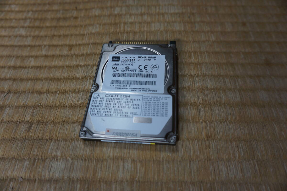 東芝 MK4018GAP 40GB IDE HDD 中古 フォーマットOK の画像1