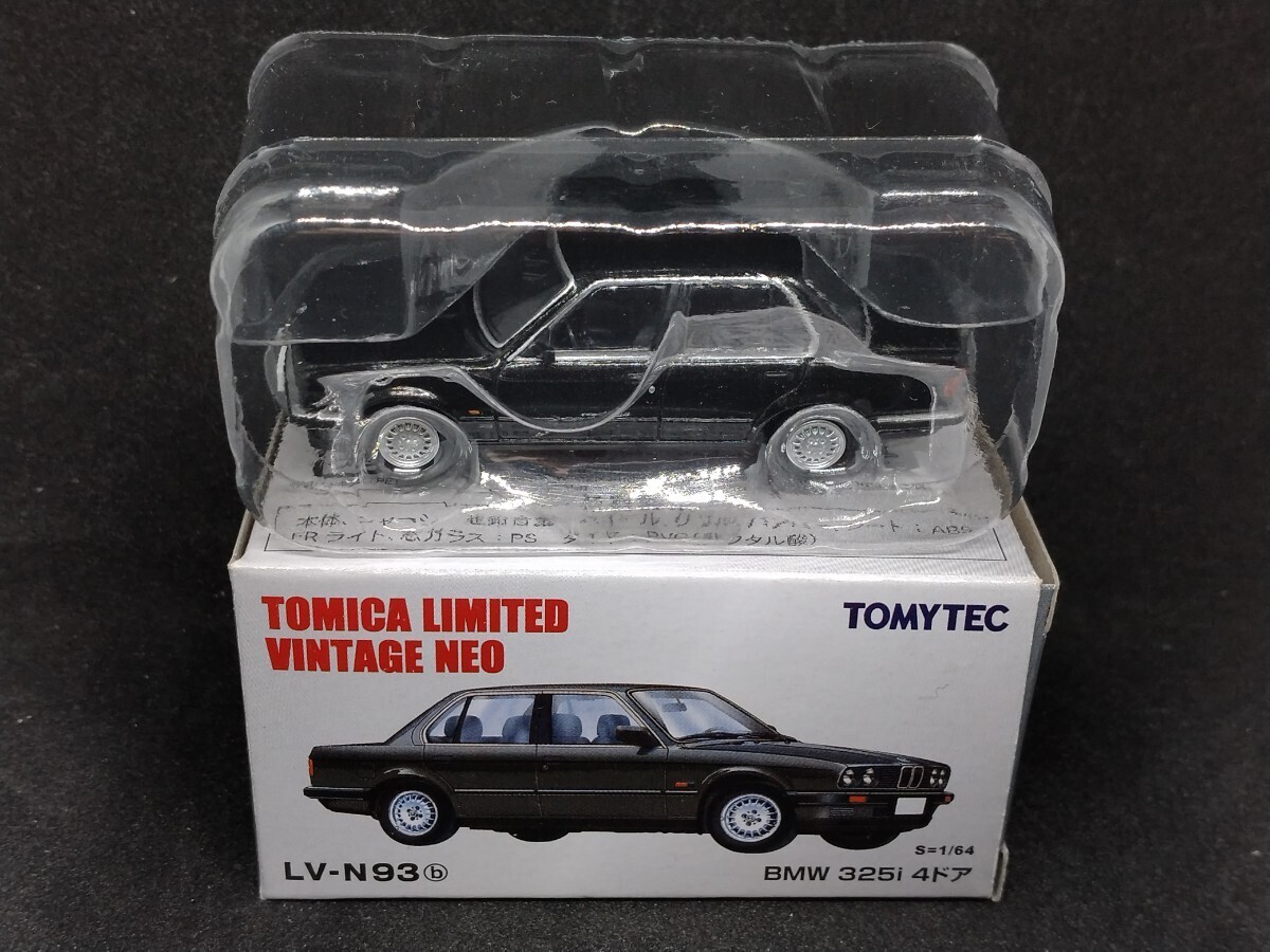 【トミカ リミテッド ヴィンテージ ネオ LV-N 93b】 BMW 325i 4ドア 黒（ブラック） 美品 人気モデル 希少の画像7