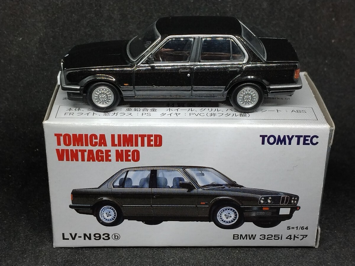 【トミカ リミテッド ヴィンテージ ネオ LV-N 93b】 BMW 325i 4ドア 黒（ブラック） 美品 人気モデル 希少の画像3