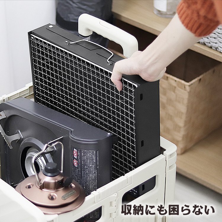 【即決1円】BBQ コンロ ソロキャンプ 折り畳み バーベキュー 卓上型 グリル 小型 コンパクト キャンプ バーベキューコンロ 新品 未使用の画像8