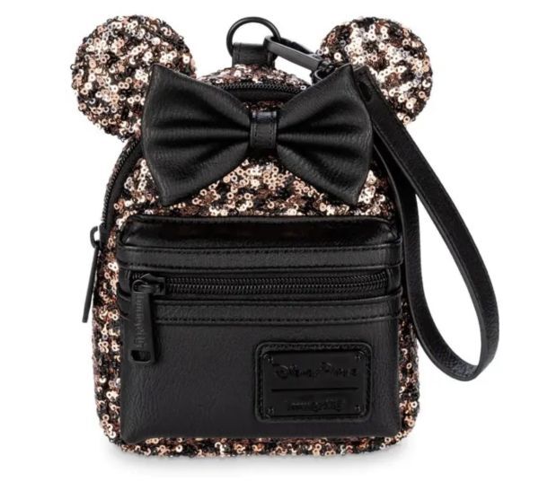 【Loungefly リスレット】ディズニー パーク ラウンジフライ ブロンズ スパンコール ミニ バッグ WDW Disney Wristlet Belle リストレット_画像1