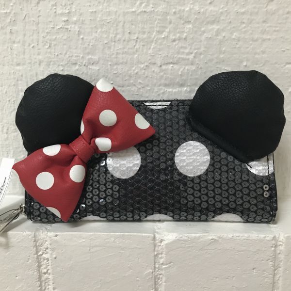 【Loungefly】ディズニー パークス ミニー ドット柄 スパンコール 長財布 ラウンジフライ WDW Disney Parks Minnie Mouse wallet_画像7