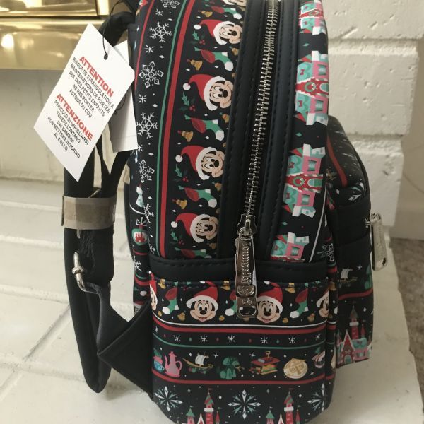 【Loungefly】ディズニー パークス ミッキー クリスマス ホリデー　バックパック リュック ラウンジフライ WDW Disney Parks Backpack_画像8