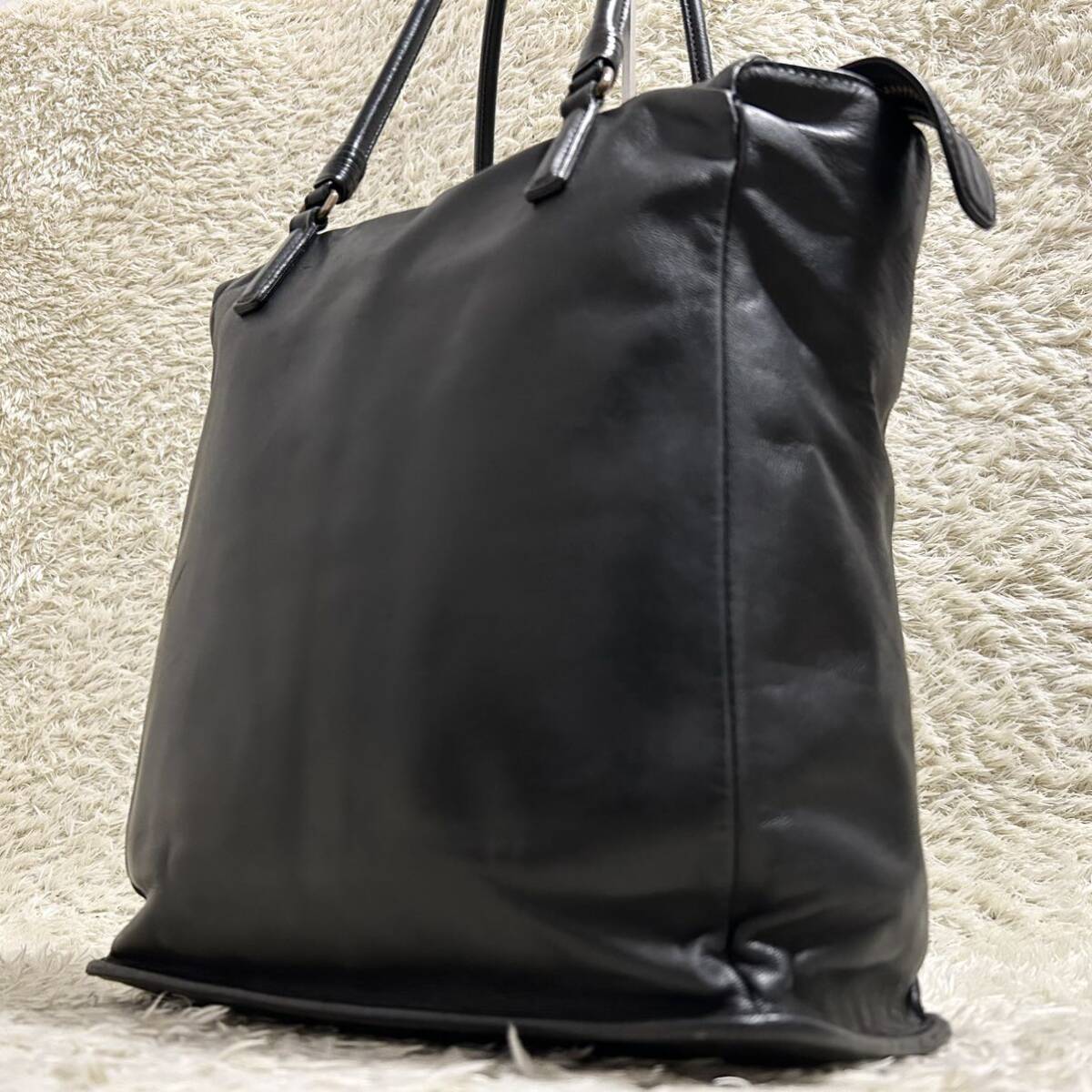 極美品 土屋鞄 ツチヤカバン プリソワトート メンズ トートバッグ ビジネスバッグ ブリーフケース A4可 PC 肩掛け レザー 本革 ブラック 黒